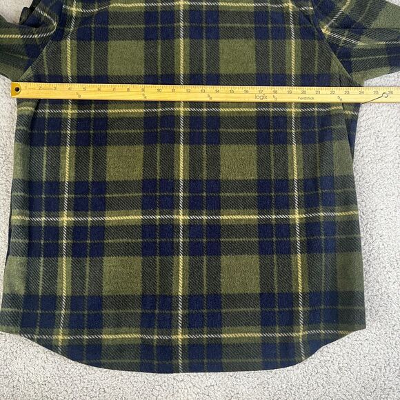 Freedom Foundry Shirt Mens XL Fleece Button Up Green Blue Plaid Flap Pockets - Picture 4 of 12